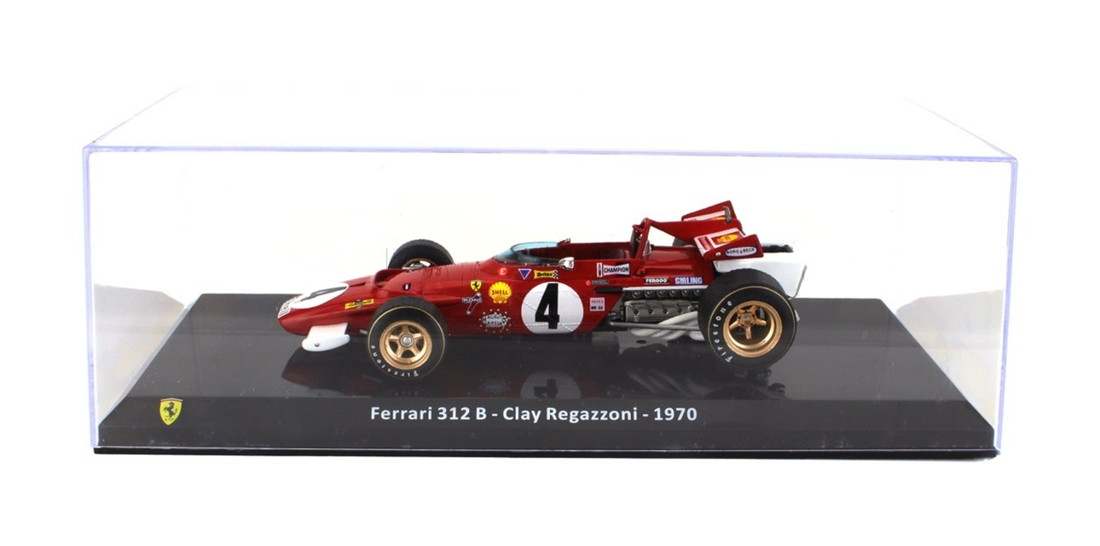 Ferrariフェラーリ F1 312B N 4 1970 CLAY REGAZZONI RED WHITE LE-GRANDI-FERRARI-F1 COLLECTION / EDICOLA 1/24 ミニカー