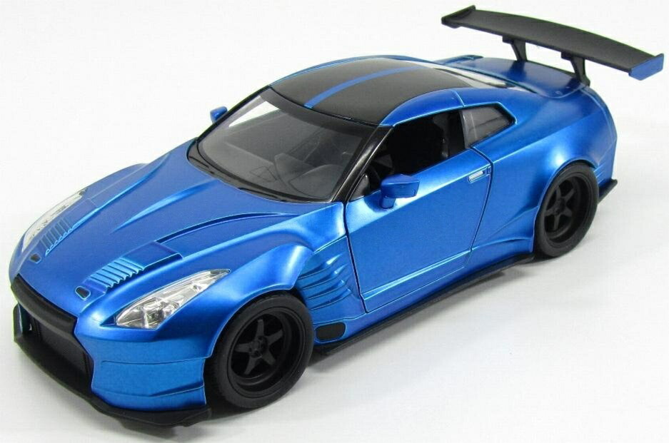 NISSANニッサン ブライアン GT R R35 2009 ベンソープラ ワイルドスピード 7 マットブルーブラック TV SERIES - MOVIE / JADA 1/24 ミニカー 乗り物のおもちゃ-ミニカー・トイカー-おもちゃ
