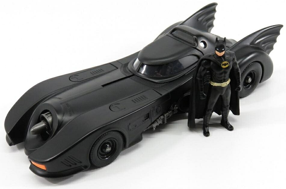 BATMANバットマン 野球バットモービル 活動写真 1989 バットマン図形付き添い人 引っ敷き黒いこと TV SERIES - MOVIE / JADA 1/24 ミニカー 乗り物のおもちゃ-ミニカー・トイカー-車