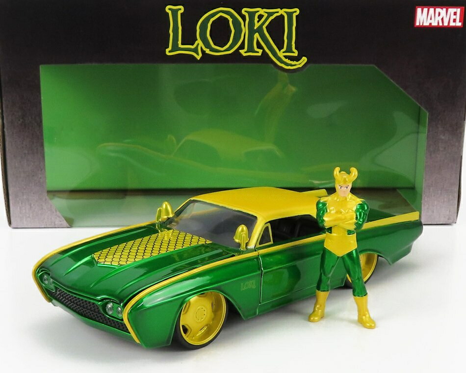 FORD USAジェラルド・r・フォード サンダーバード マーベル ロキ 1963 緑であること黄色 TV SERIES / JADA 1/24 ミニカー