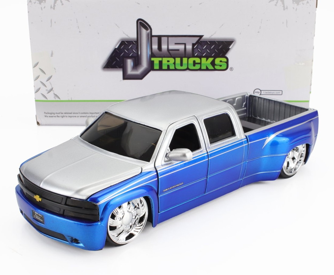 CHEVROLETシボレー SILVERADOシルバラード ピックアップ デュリー 1999 ブルーシルバー / JADA 1/24 ミニカー
