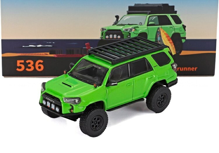 TOYOTAトヨタ 4RUNNER 広広とした上半身 2018 緑であること / GCD 1/64 ミニカー
