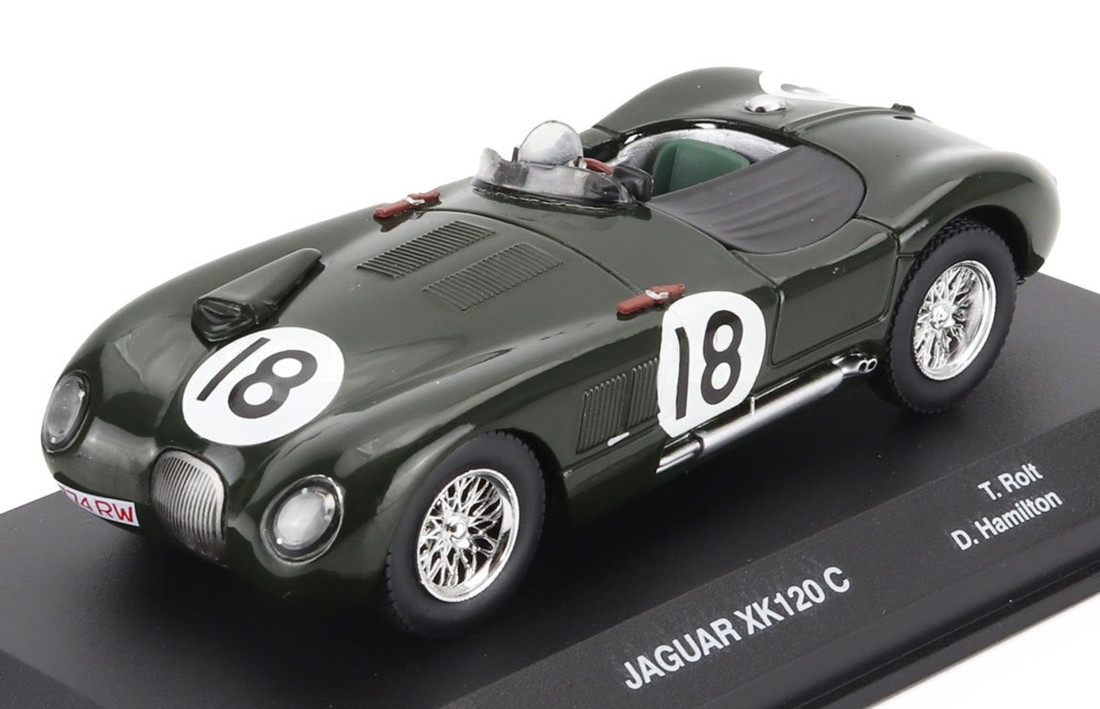 JAGUARジャガー XK120 Cタイプ スパイダー 3.4L チームジャガー 18号車 優勝 ルマン24時間 1953 グリーン CENTAURIA-24h-LEMANS COLLECTION / EDICOLA 1/43 ミニカー