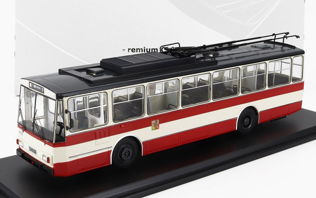 SKODAシュコダ 14TR 2階建てバス トロリーバス 共有付き合い 1972 皮膚軟化剤赤いこと / PREMIUM CLASSIXXS 1/43 ミニカー