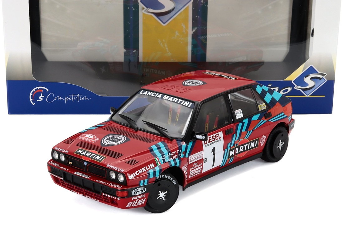 LANCIAランチア デルタ HF インテグラーレ 16V マルティーニ N 1 サンレモラリー / SOLIDO 1/18 ミニカー|ラストホビー
