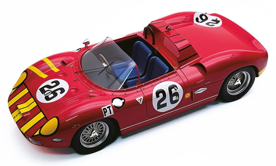 【予約】2026年発売予定Ferrariフェラーリ 330P スパイダー N 26 セブリング12時間 1965 レッドイエロー / TECNOMODEL 1/18 ミニカー