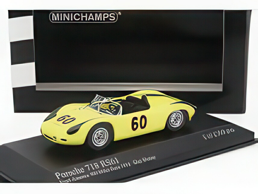 PORSCHE 718 RS61 SPIDER N 60 ROAR AMERICA 500 MILES 1963 ドン・ウェスター イエロー/ MINICHAMPS 1/43 ミニカー