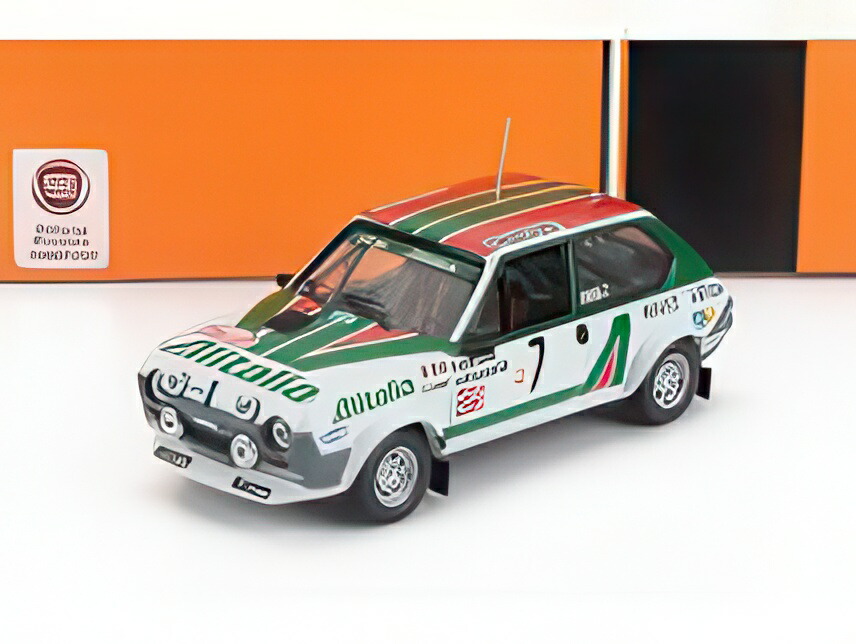 FIAT RITMO 75 ABARTH ALITALIA (ナイトバージョン) N 7 RALLY MONTECARLO 1979 ペール・エクルンド ハンス・シルバン ホワイト グリーン レッド/ IXO 1/43 ミニカー