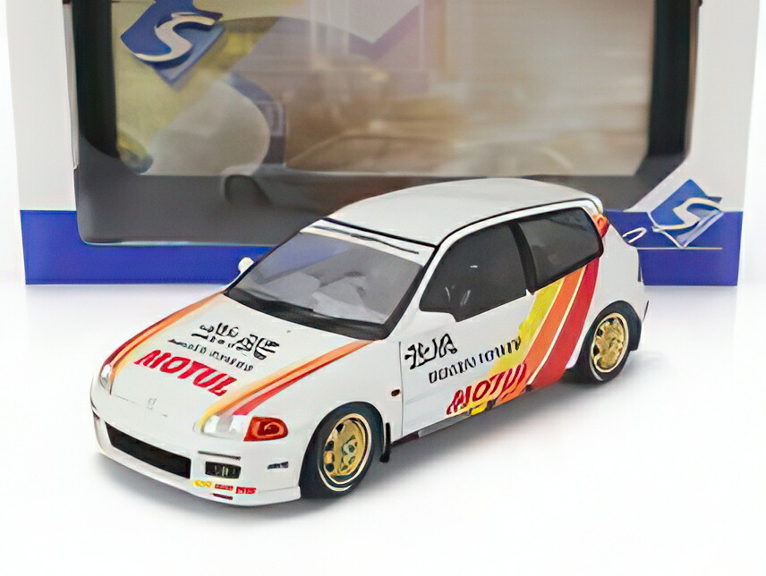 HONDA CIVIC (EG6) 無限パワー レーシング 1992 ホワイト レッド/ SOLIDO 1/18 ミニカー｜ラストホビー 9,728円