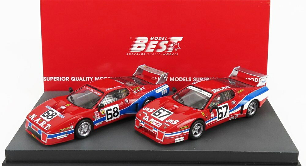 Ferrari Set 2x 512BB LM 1979 JMS Pozzi No.67 Lena Leclere Andruet NART No.68 Tull 78台限定 / Best-Model 1/43 ミニカー|ラストホビー