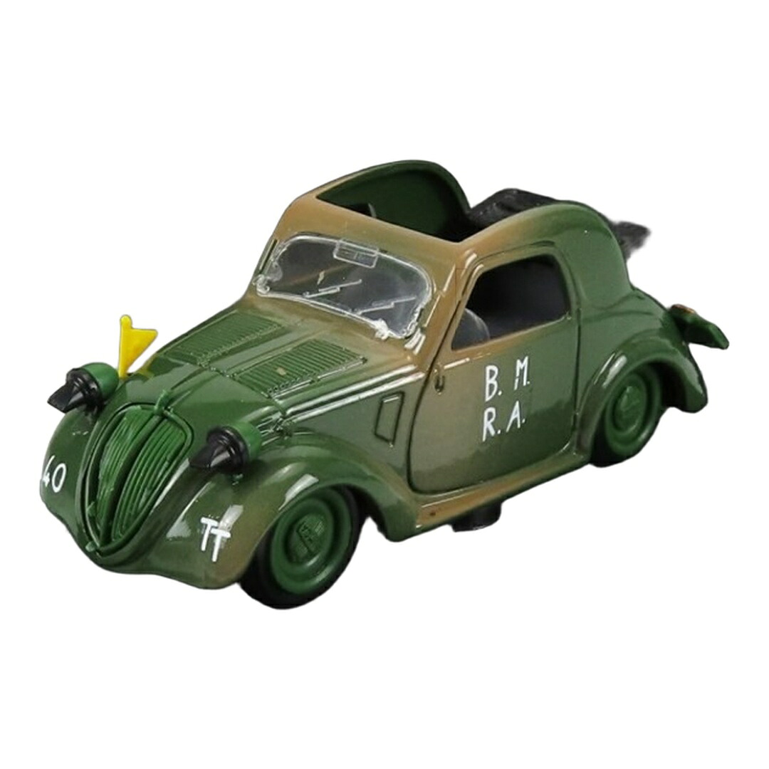 Simcaサンカ 5 ミリタリー D-DAY 明けっ広げ 1944 ミリタリー緑であること #40 FIAT 500A TOPOLINO / BRUMM 1/43 ミニカー ミリタリーひな形 車-乗り物のおもちゃ