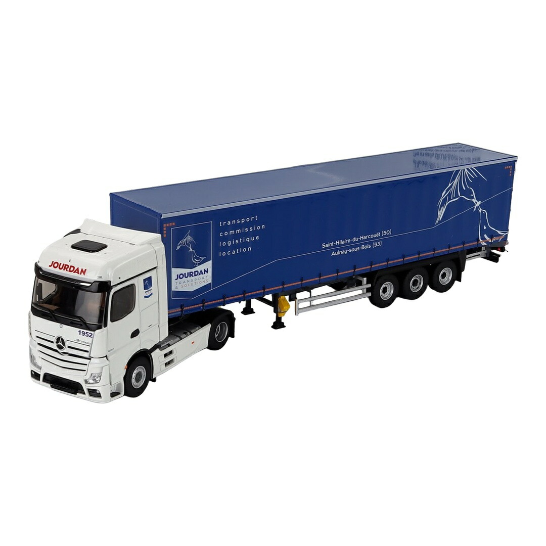 Mercedes Benzメルセデスベンツ Actros 5 1851 貨物自動車 Jourdan Transports 2020 白いこと/青碧 / ELIGOR 1/43 ミニカー 貨物自動車ひな型