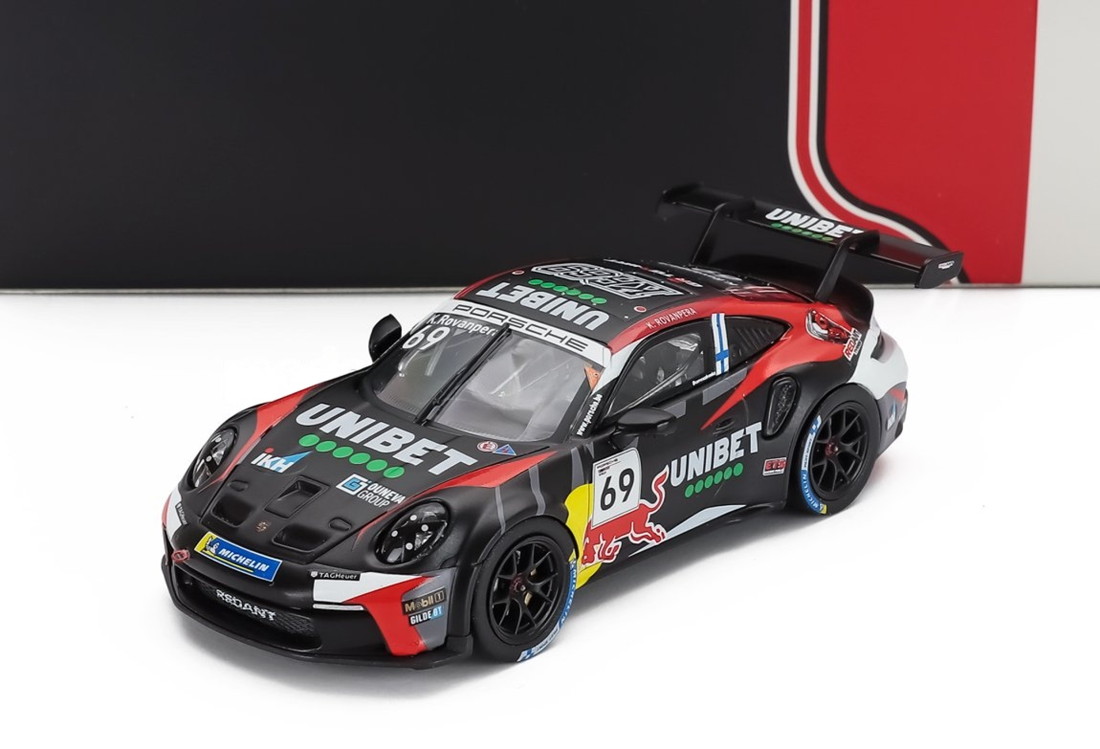 Porscheポルシェ 911 992 GT3 Cup Team Nationale Autoclub Excelsior No.69 Winner Porsche Cup Zolder / IXO 1/43 ミニカー