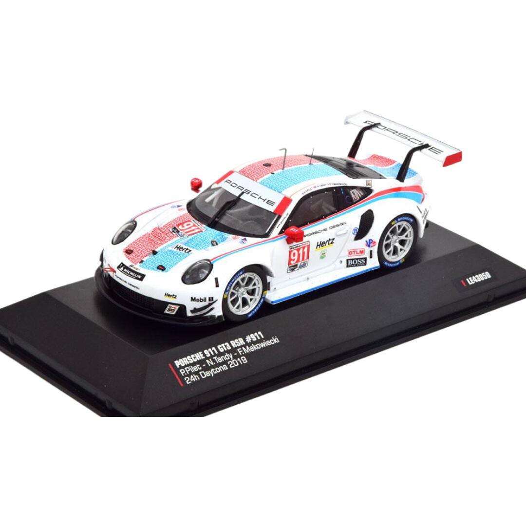 Porscheポルシェ 911 GT3 RSR No.911 24h Daytonaデイトナ 2019 Makowiecki Pilet Tandy / IXO 1/43 ミニカー