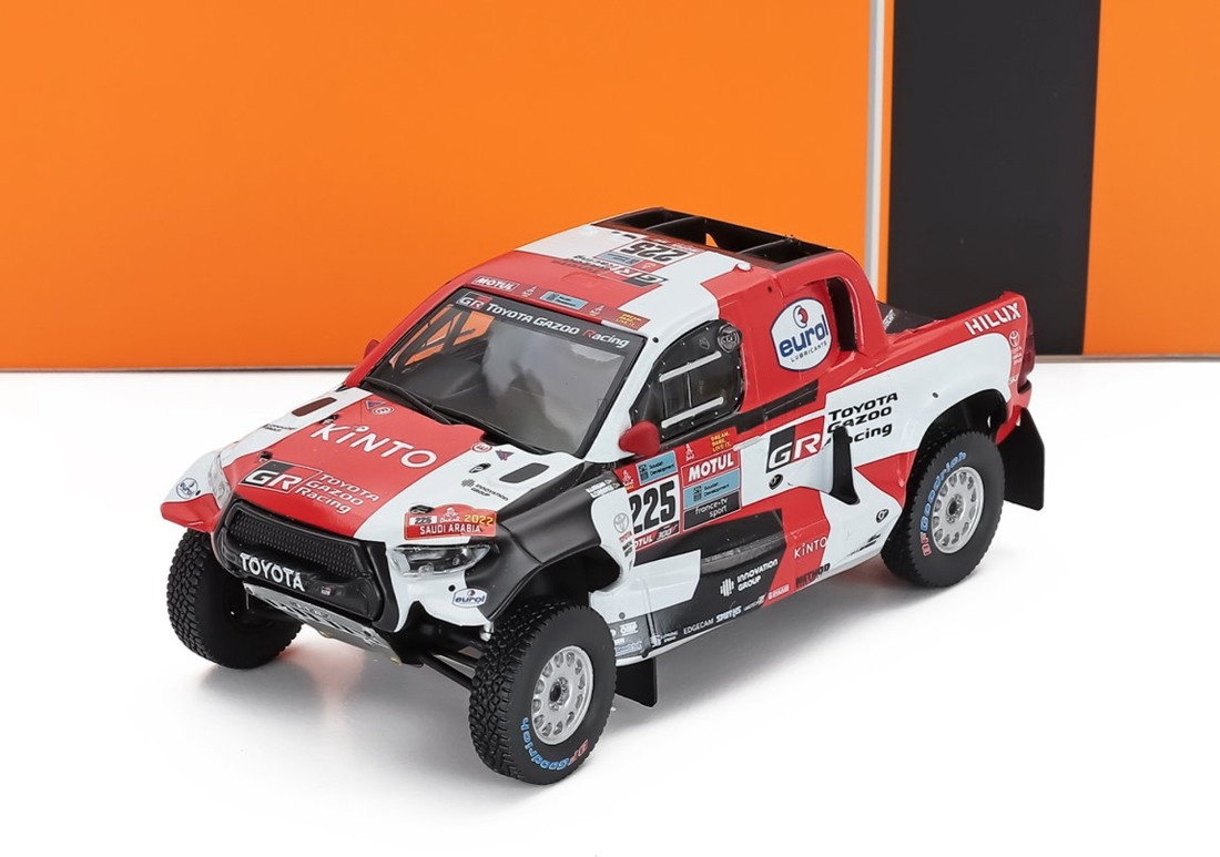 【取って置く】 Toyotaトヨタ Hilux GR DKR EVO T1+ Team Gazoo Racing No.225 Rally Dakar 2022 Henk Lategan Bre / IXO 1/43 ミニカー 車-乗り物のおもちゃ-ミニカー・トイカー