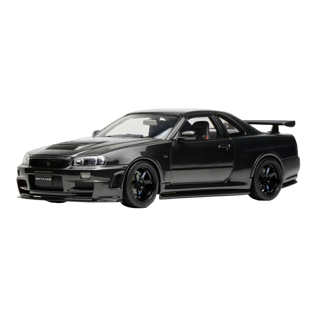 【取っておく】2026年発売予定を組む Nissan日産 Skyline地上地平 GT-R (R34) Coupeクーペ Full Carbon Fibre Versi 999台制限事項 / MOTORHELIX 1/18 ミニカー