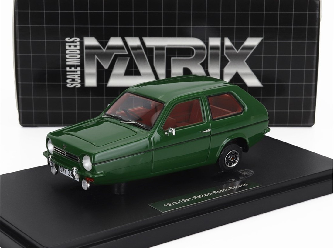 【予約】 RELIANTリライアント ROBINロビン SALOONサルーン 1973 グリーン / Matrix 1/43 ミニカー