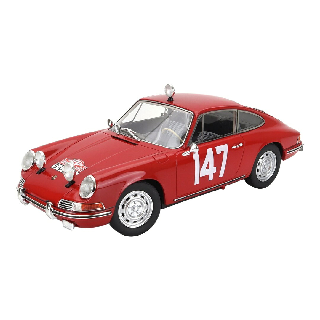 Porscheポルシェ 911S クーペ #147 ラリーモンテカルロ 1965 ウィナー Herbert Linge Peter Falk レッド / Matrix 1/18 ミニカー|ラストホビー