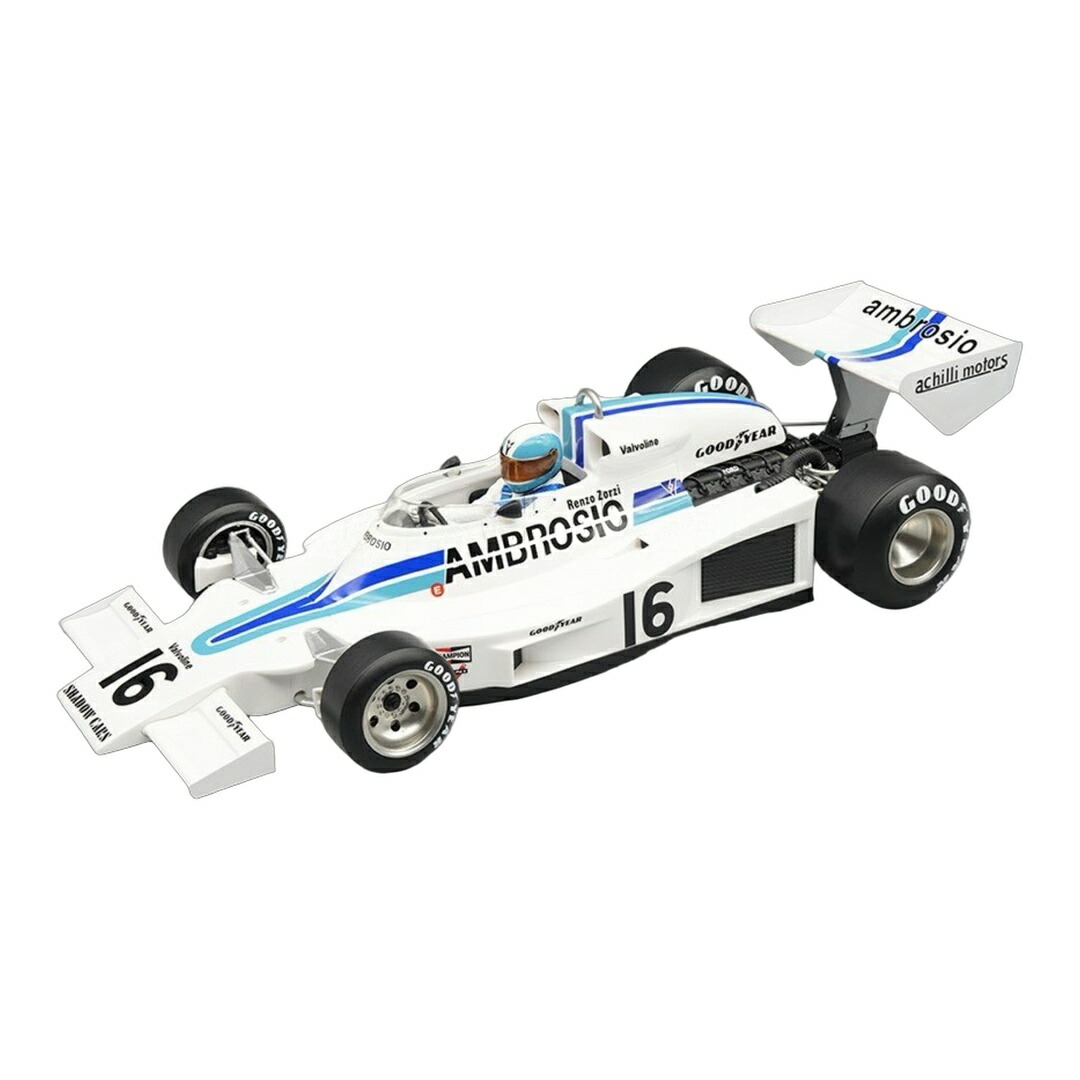 【予約】2026年発売予定 SHADOWシャドウ F1 DN8 No.16 LONG BEACH GP 1977 with pilot figure RENZO ZORZI WHITE / Tecno 1/18 ミニカー|ラストホビー