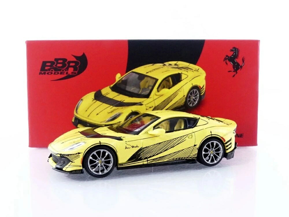 フェラーリ 812 コンペティツィオーネ 2021 イエロー / BBR 1/64 ミニカー