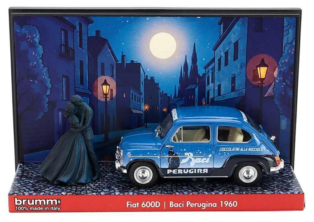 FIATフィアット 600D BERLINA BACI PERUGINA 1960 WITH FIGURES ブルー ブラック 200台限定 / BRUMM 1/43 ミニカー 13,359円
