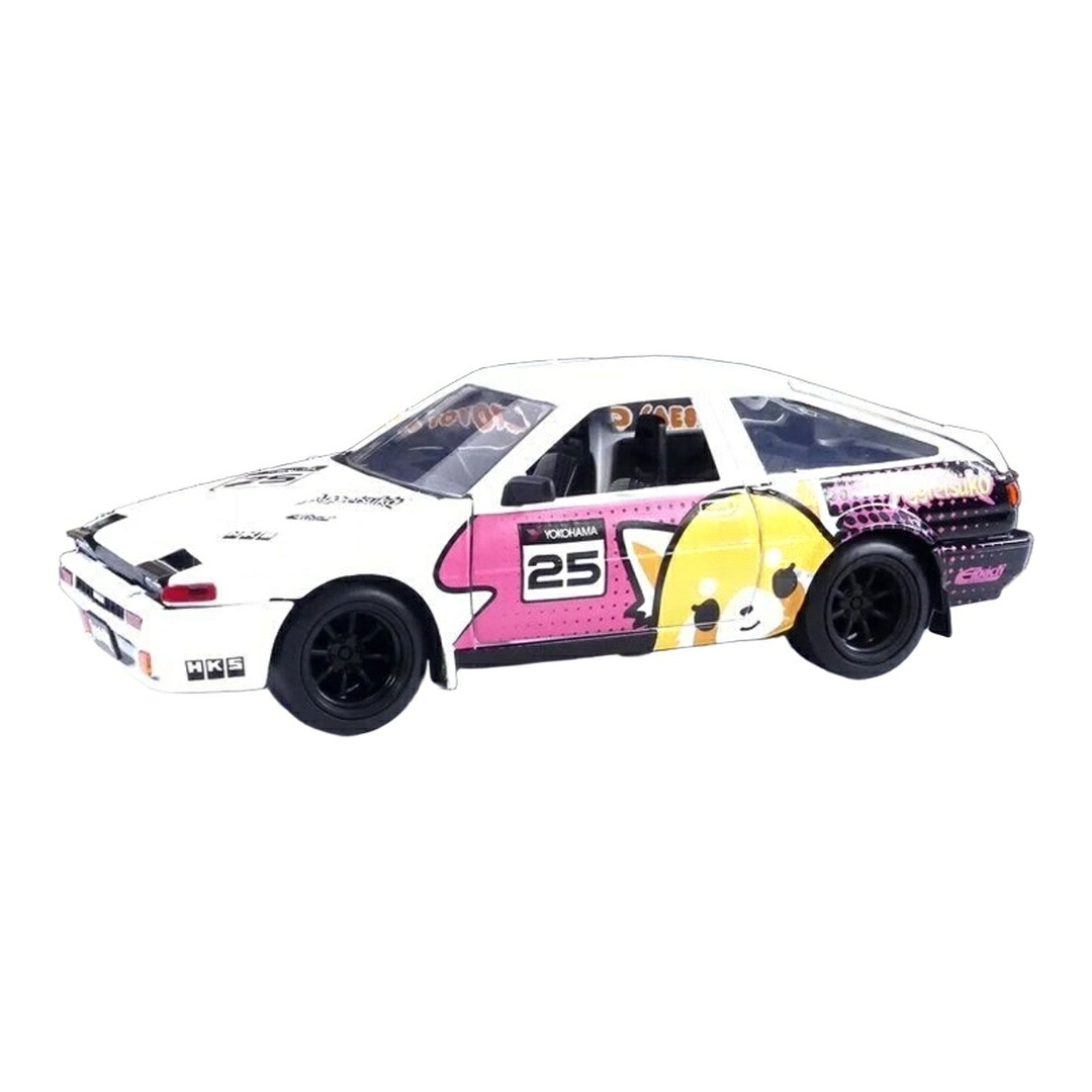 トヨタ スプリンタートレノ AE86 1986 押し強い烈子 図形付き添い人 白いこと #25 / Jada Toys 1/24 ミニカー