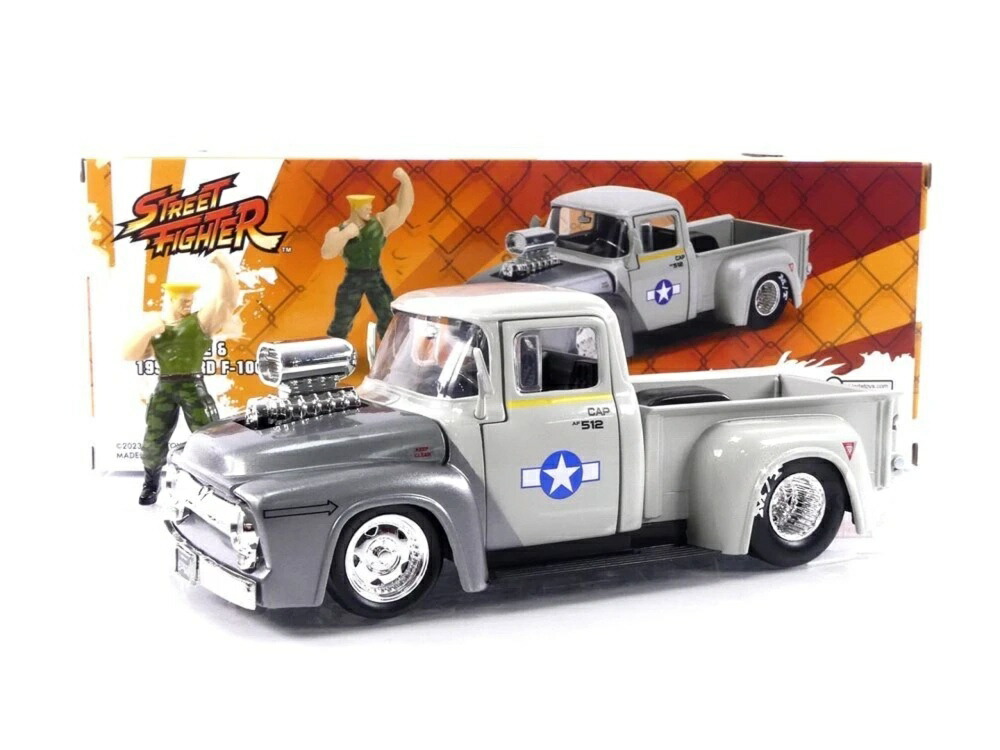 ジェラルド・r・フォード F-100 1956 ガイル 図形付き添い人 薄墨色 / Jada Toys 1/24 ミニカー