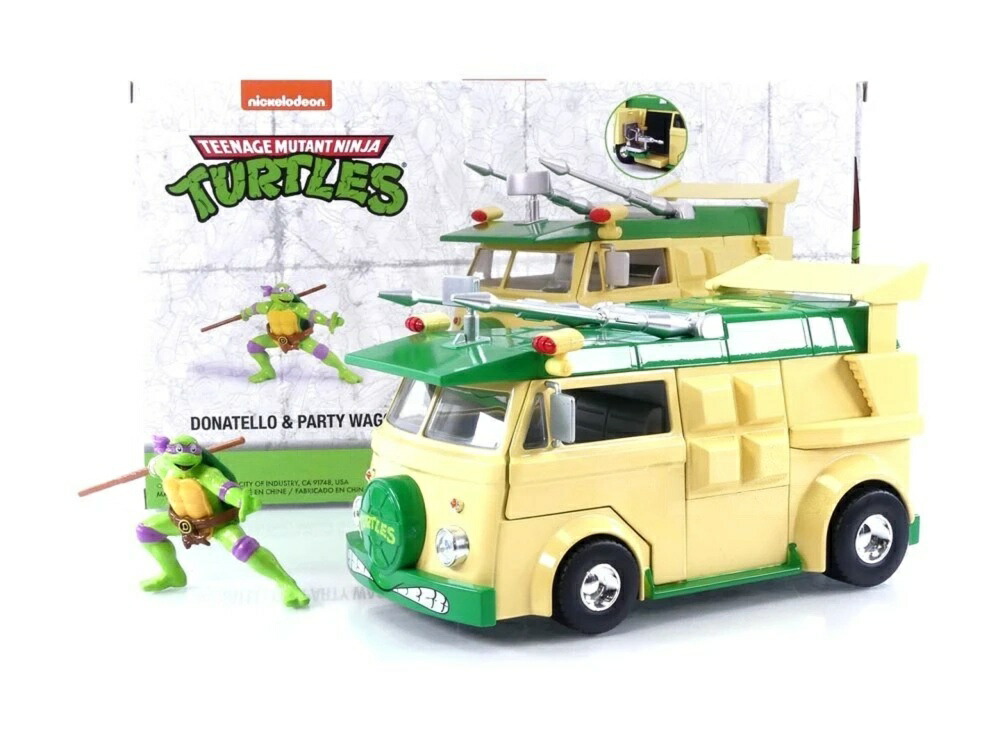 タートルズ 寄り合い手押し車 ドナテロ 図形付き添い人 黄色 / Jada Toys 1/24 ミニカー
