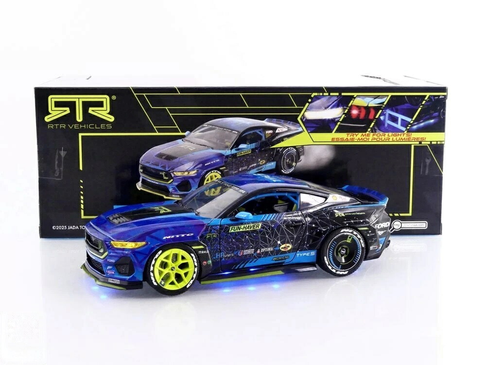 ジェラルド・r・フォード マスタング GT RTR 2024 青色 / Jada Toys 1/24 ミニカー