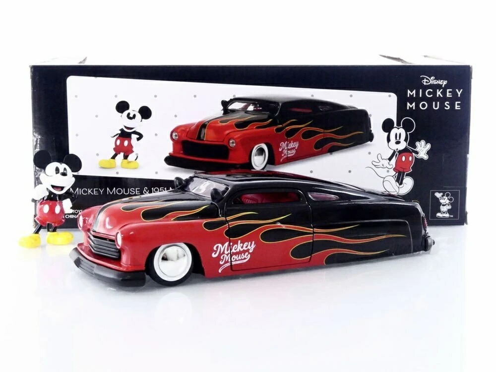 水銀 八つ 1951 ミッキーマウス 図形付き添い人 黒いこと/赤いこと / Jada Toys 1/24 ミニカー