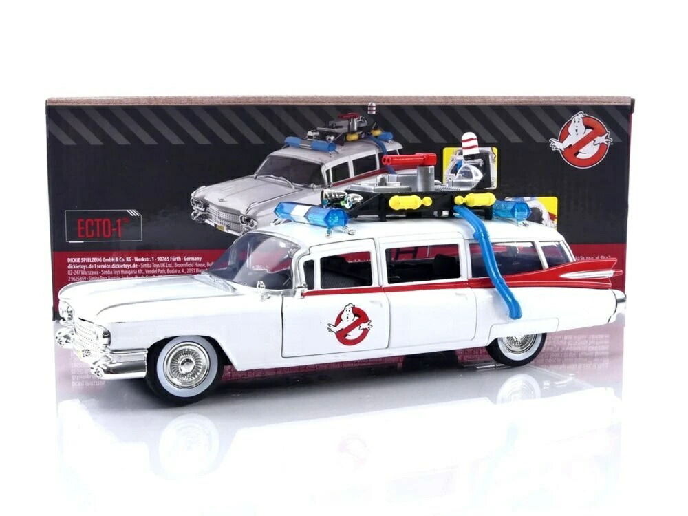 キャデラック エクト1 ゴーストバスターズ 1959 白いこと / Jada Toys 1/24 ミニカー