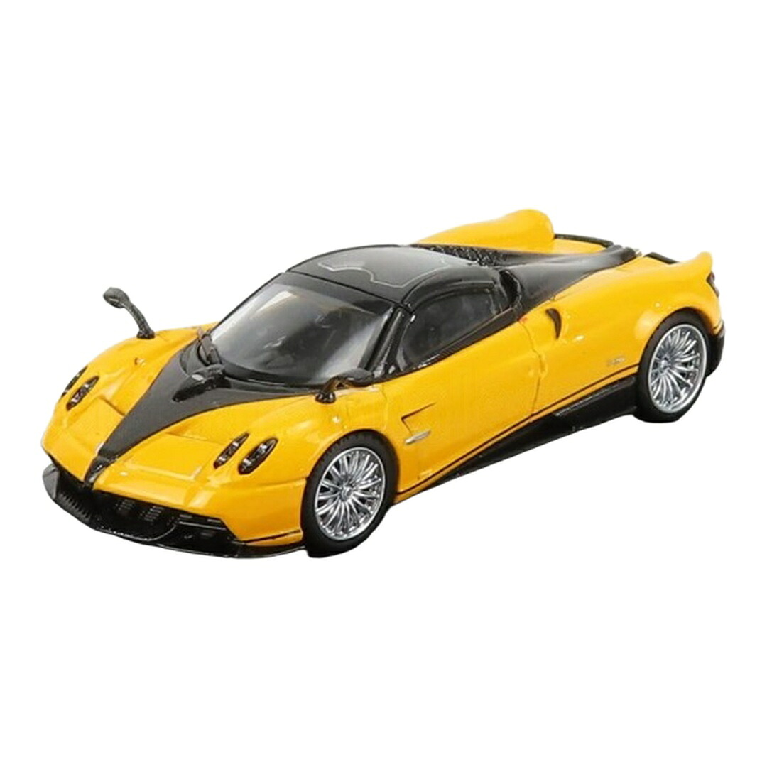 PAGANIパガーニ HUAYRAウアイラ ROADSTERロードスター 2018 YELLOWイエロー BLACKブラック / LCD 1/64 ミニカー