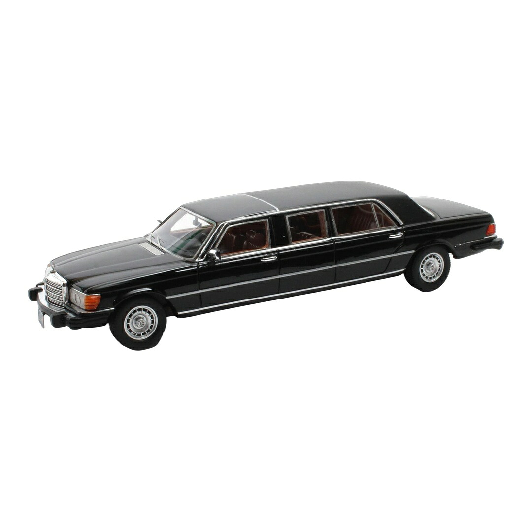 【取って置く】 Mercedes Benzメルセデスベンツ S社会階級 450SEL 6.9 W116 リムジーン 1973 黒いこと 押さえる版 / Matrix 1/43 ミニカー