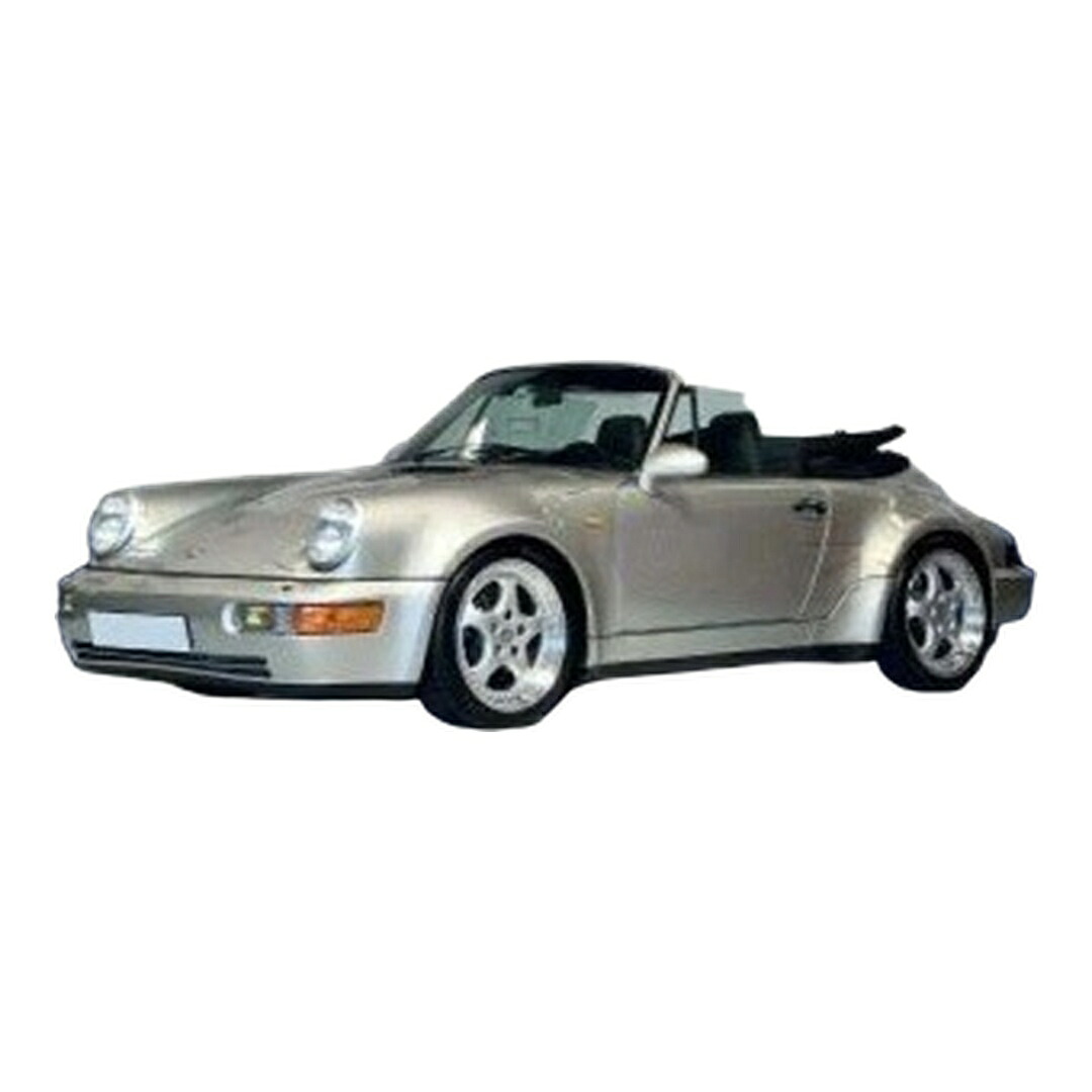 【取っておく】2026年発売予定を組む Porscheポルシェ 911 964 ターボルック カブリオレ 1992 しろがね色 / Norev 1/18 ミニカー