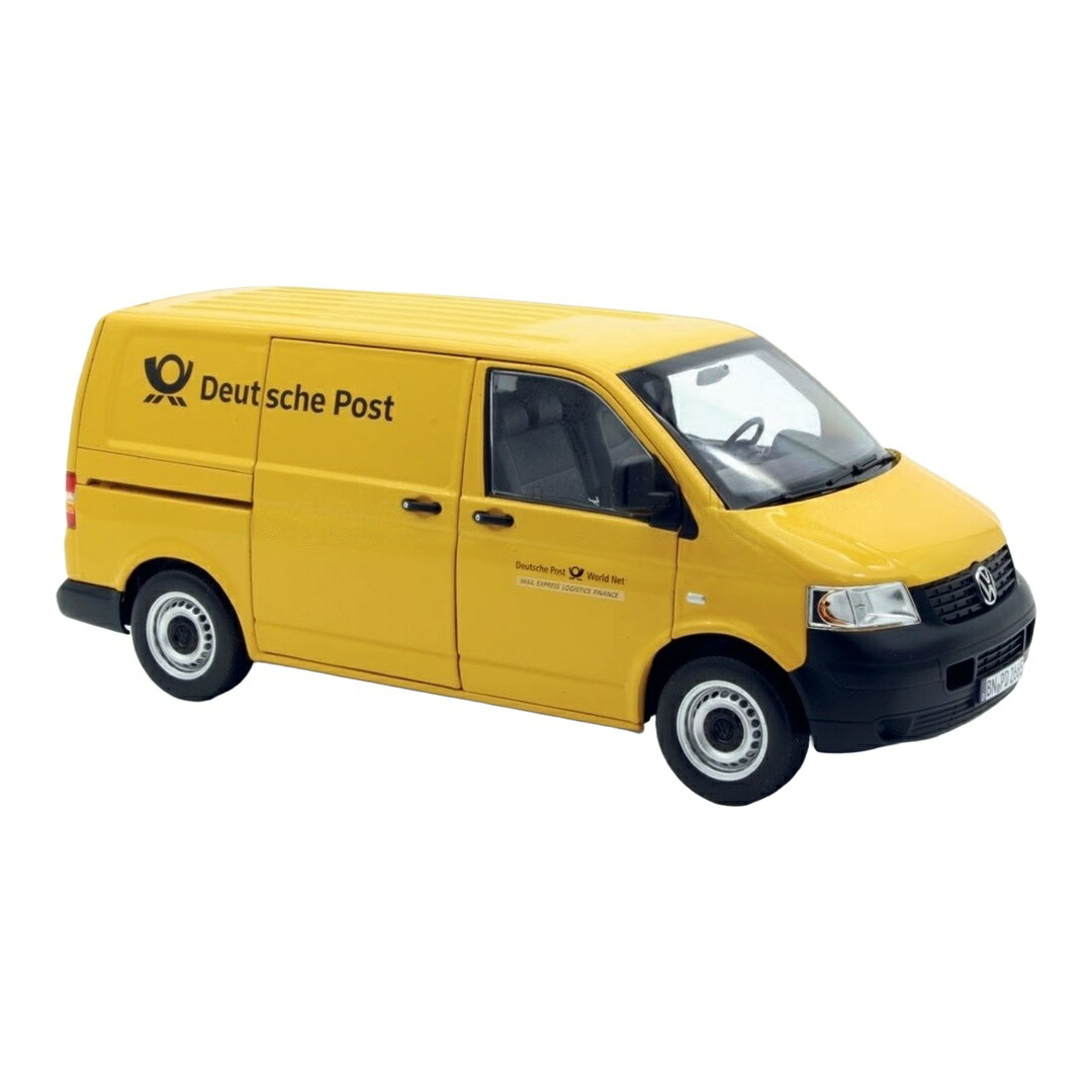 【取って置く】2026年発売予定を組む VWフォルクスワーゲン T5 バン トランス状態ボーイ Deutsche Post 2003 黄色 / Norev 1/18 ミニカー