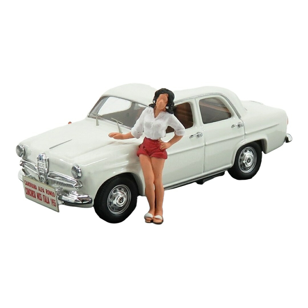 ALFA ROMEOアルファロメオ GIULIETTAジュリエッタ CONCORSO MISS ITALIAミスイタリア 1955 WITH FIGUREフィギュア付き WHITEホワイト / Rio 1/43 ミニカー 9,240円