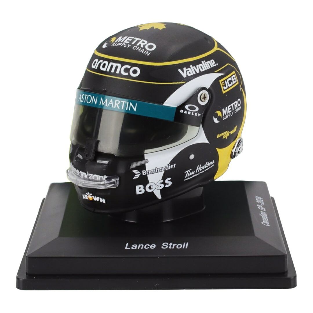 Stiloヘルメット F1 Lance Stroll Aston Martin #18 カナダGP 2024 ブラック / Spark 1/5 ミニカー｜ラストホビー