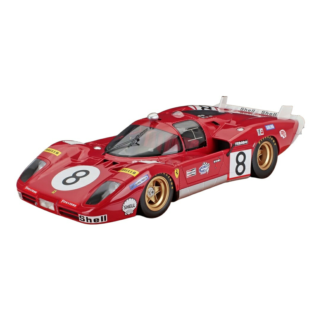 Ferrariフェラーリ 512S 5.0L V12 #8 24第四次元ルマン 1970 A.Merzario C.Regazzoni 70台制限事項 / Tecno 1/12 ミニカー