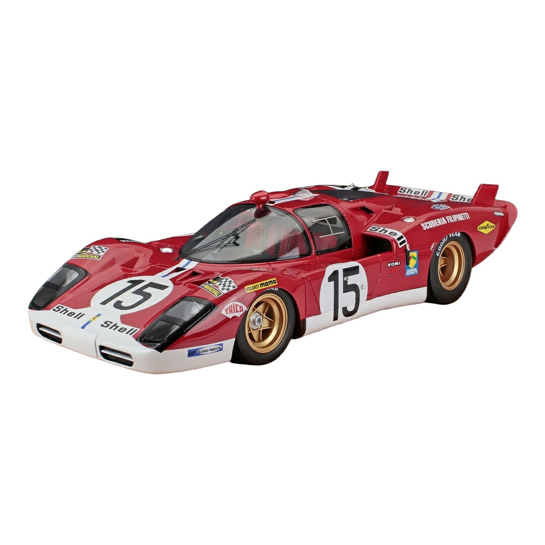 Ferrariフェラーリ 512S 5.0L V12 #15 24第四次元ルマン 1970 Mike Parkes Herbert Muller 赤いこと 26台制限事項 / Tecno 1/12 ミニカー