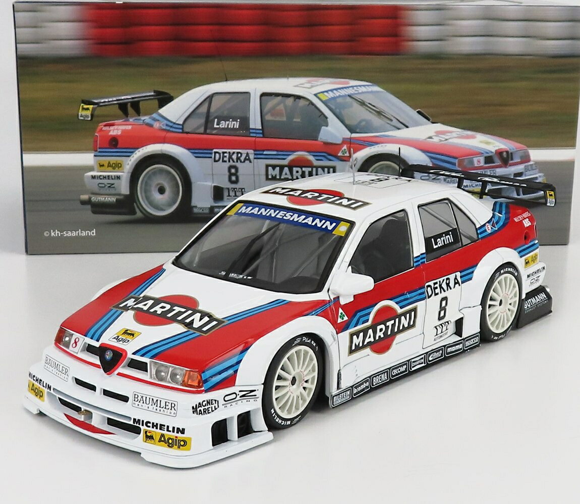 Alfa Romeoアルファロメオ 155 V6 TI 1995 MARTINI RACING No.8 DTM ITC NICOLA LARINI ホワイト レッド ブルー / Werk83 1/18 ミニカー