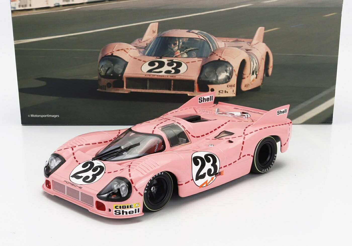 Porsche 917/20 4.9L 1971 TEAM MARTINI RACING PINK PIG No.23 1st PRACTICE 24h LE MANS R.JOST / Werk83 1/18 ミニカー