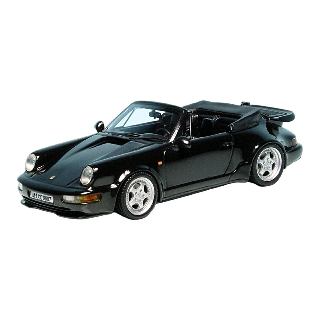 Porscheポルシェ 911 Turbo 3.6 Cabriolet 964 1993 Germany 黒いこと 333台押さえる / AutoCult 1/43 ミニカー