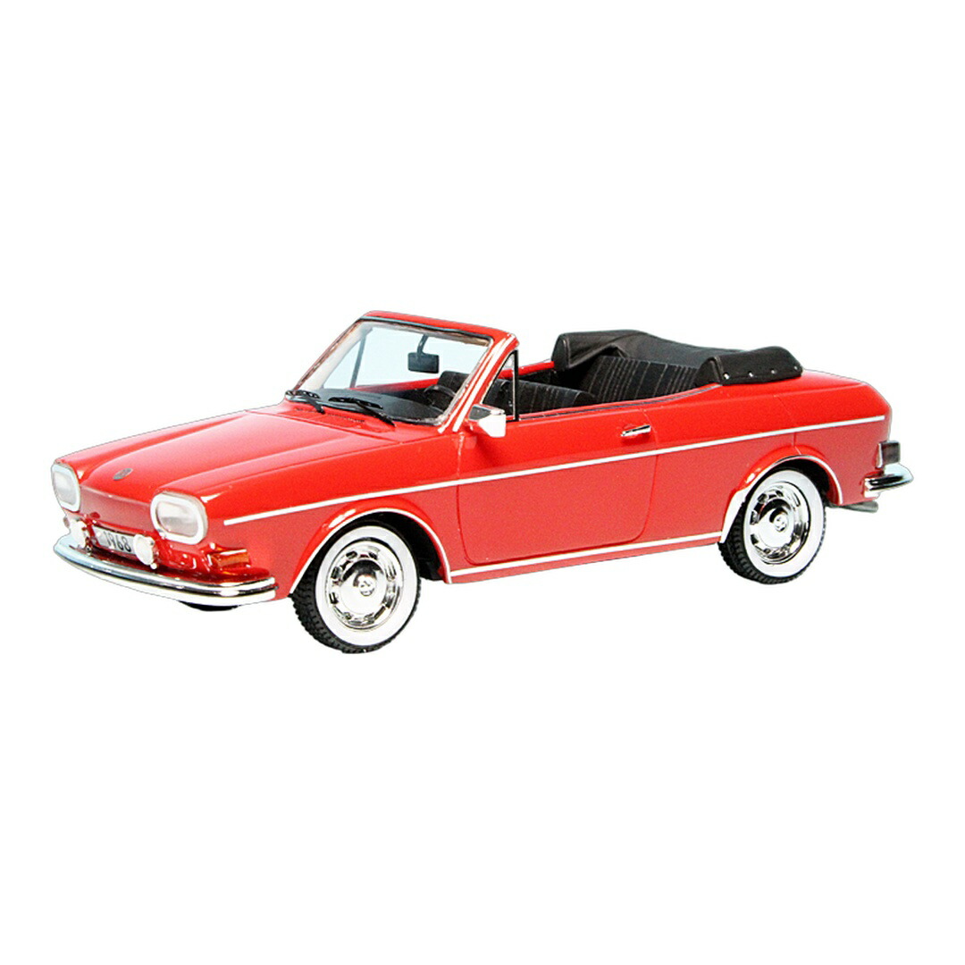 VWフォルクスワーゲン 411L Karmann オープンカー 基本形 1968 Germany 赤いこと 333台制限事項 / AutoCult 1/43 ミニカー