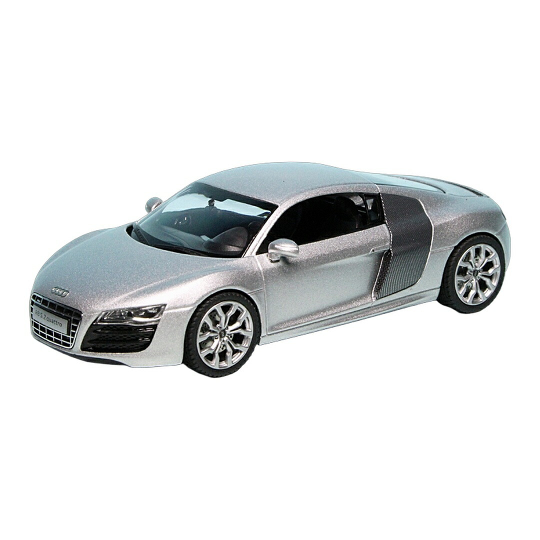 Audiアウディ R8 5.2 FSI V10 Quattro Coupe 2009 シルバー 1000台限定 / Schuco 1/43 ミニカー
