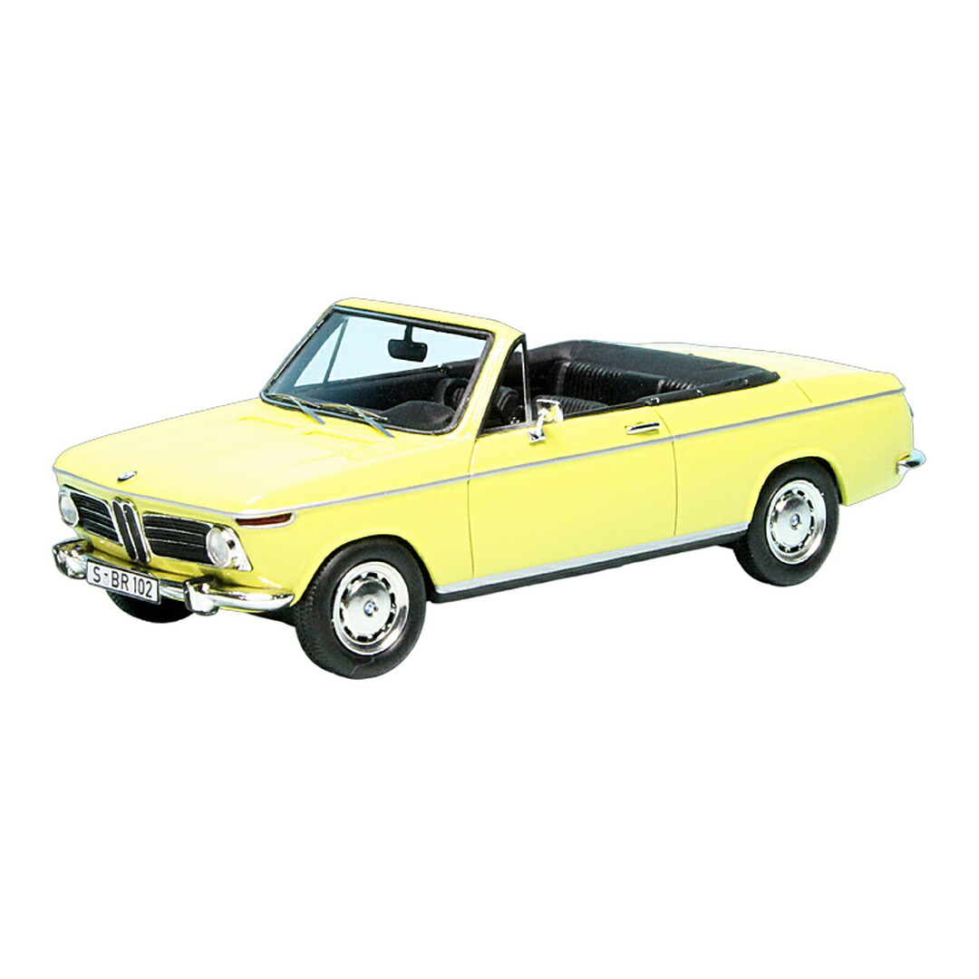 BMW 2002 Baur-Convertible 黄色 500台押さえる / Schuco 1/43 ミニカー