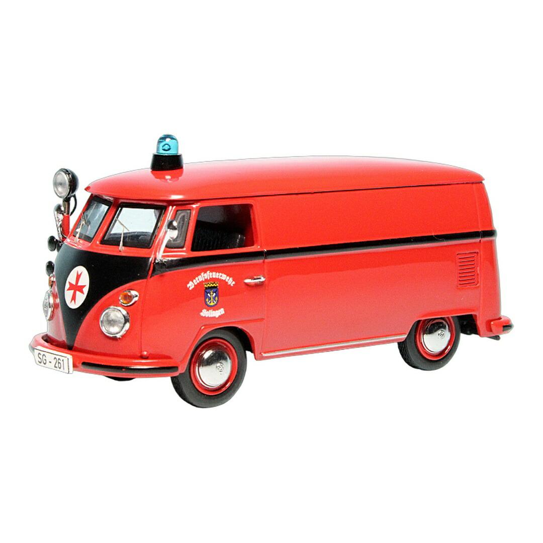 VWフォルクスワーゲン T1 Bulli Van Berufsfeuerwehr Solingen 赤いこと 3台押さえる / Schuco 1/43 ミニカー