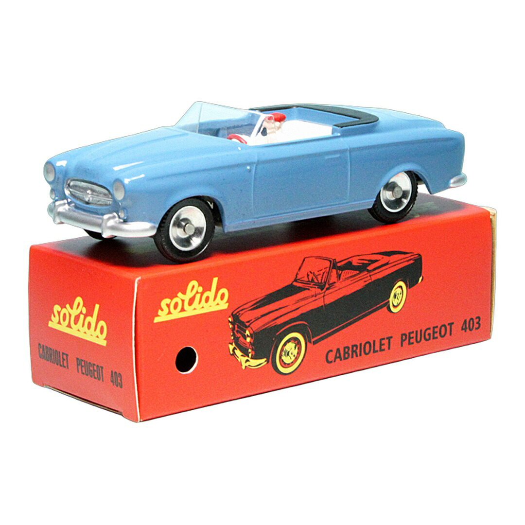 Peugeotプジョー 403 オープンカー 1959 ともし火青色 / Solido 1/43 ミニカー おもちゃ-乗り物のおもちゃ-車