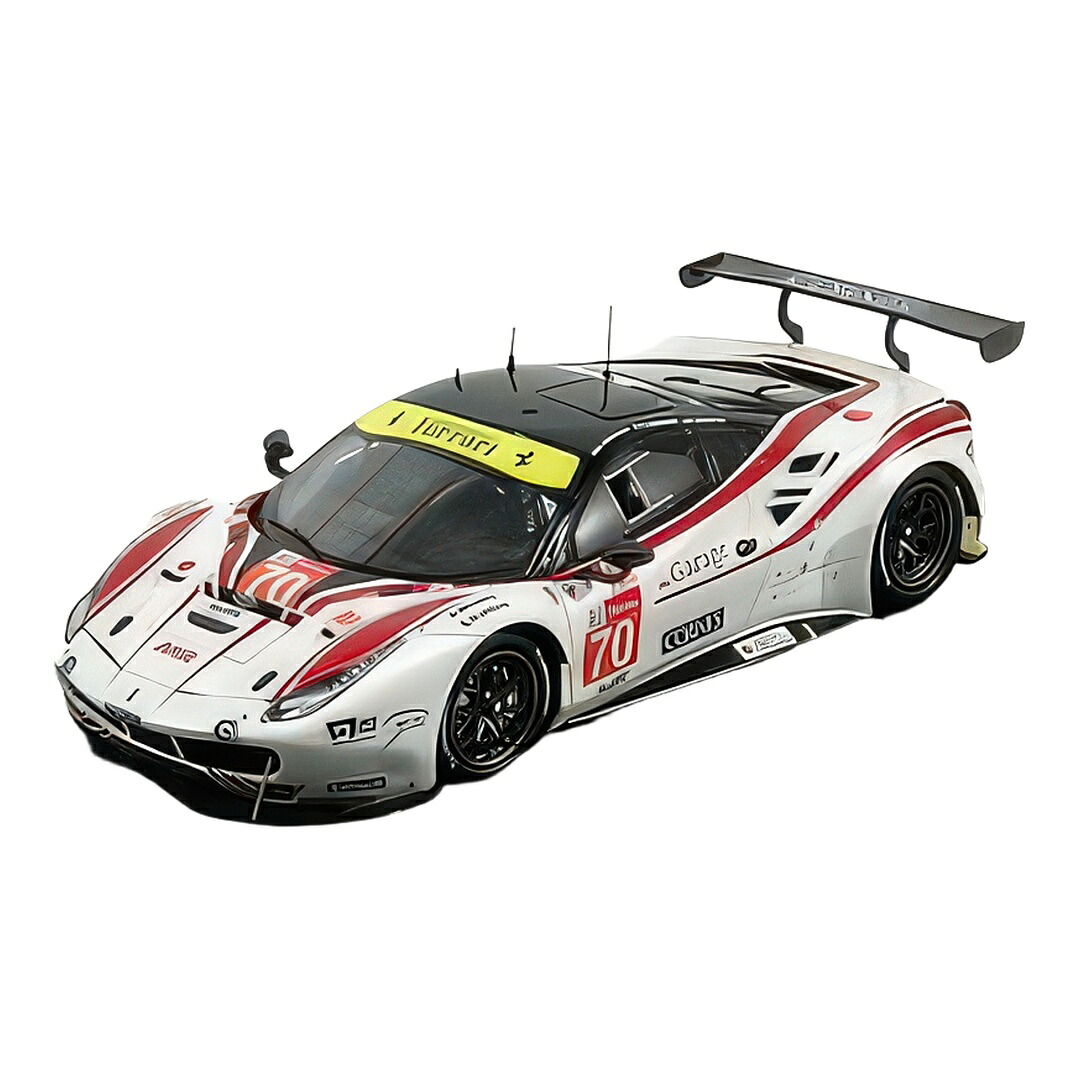 フェラーリ 488 GTE #70 24第四次元ルマン 2018 O.Beretta E.Cheever Iii M.Ishikawa 白いこと / LOOKSMART 1/43 ミニ