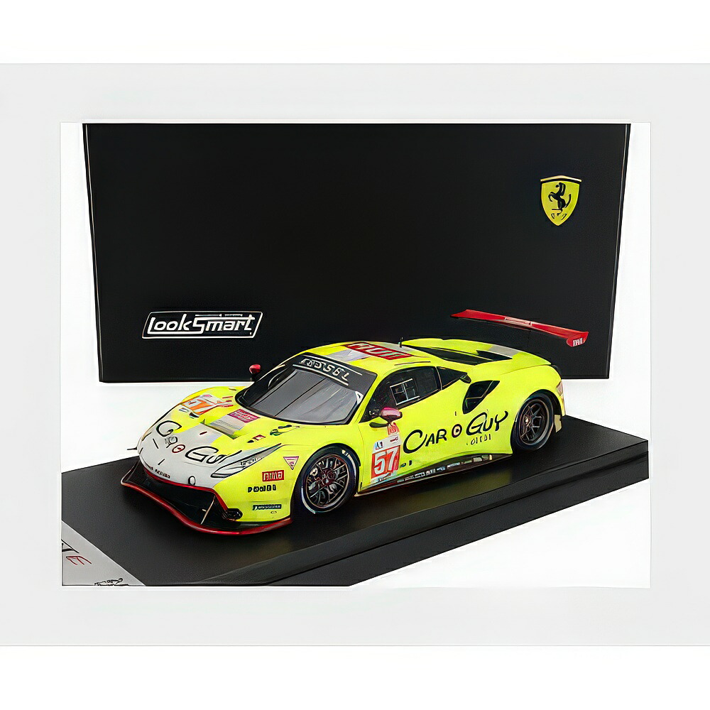 フェラーリ 488 GTE Evo #57 24第四次元ルマン 2023 Scott Huffaker Takeshi Kimura Daniel Serra 黄色 / LOOKS