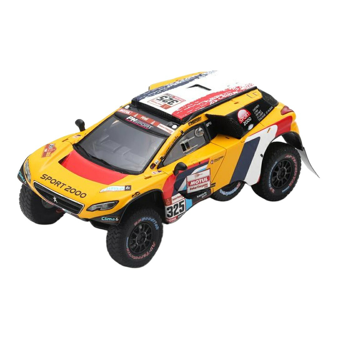 プジョー 2008 DKR 野球クラブ PH-Sport #325 黄色 ダカールラリー 2019 P.Lachaume J.M.Polato / Spark 1/43 ミニカー